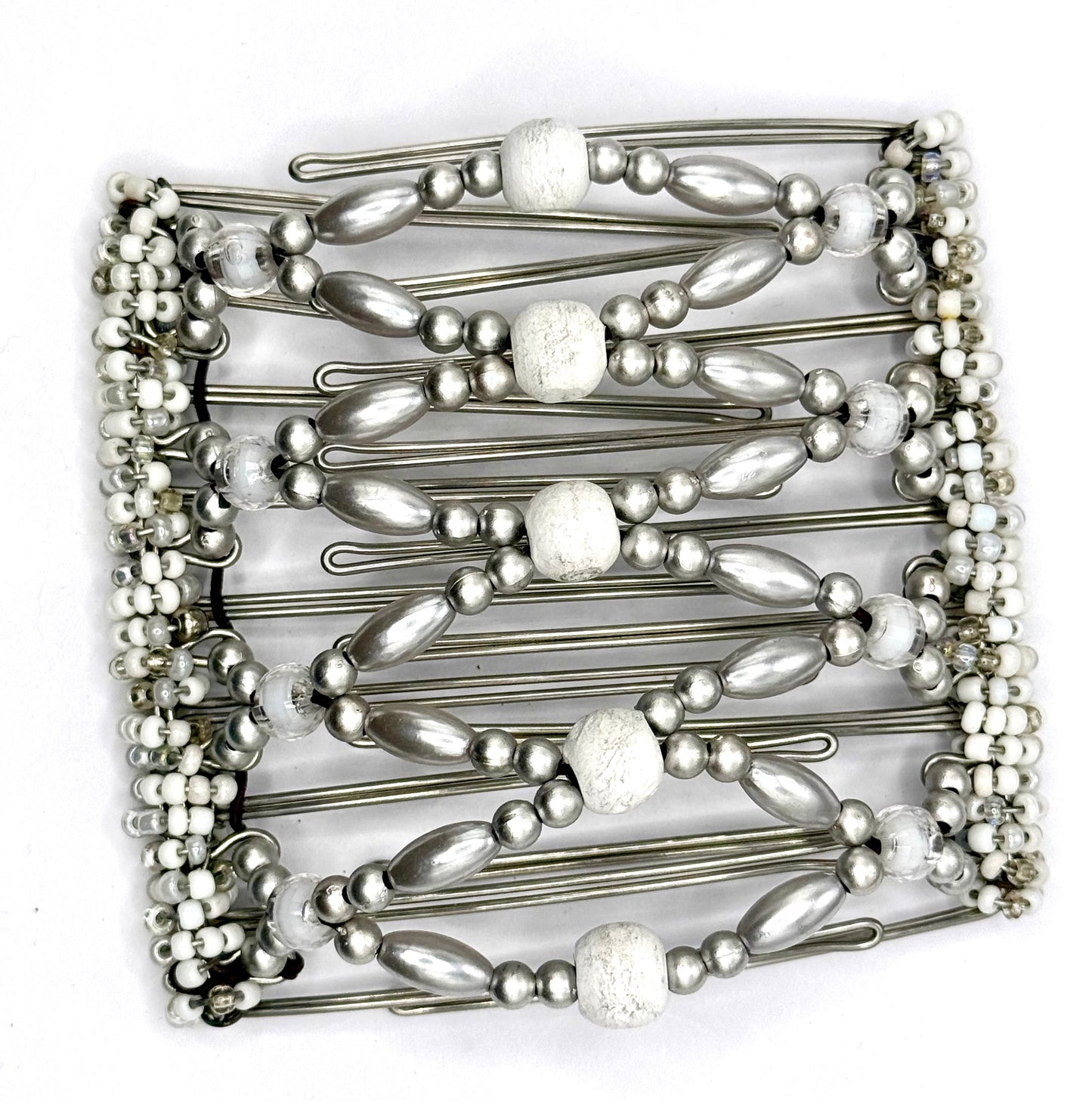 9 Tooth Large Hair Comb, Thick Hair, White, Gray, Fancy, Bling, Formal, Hair Jewelry, Hair Things