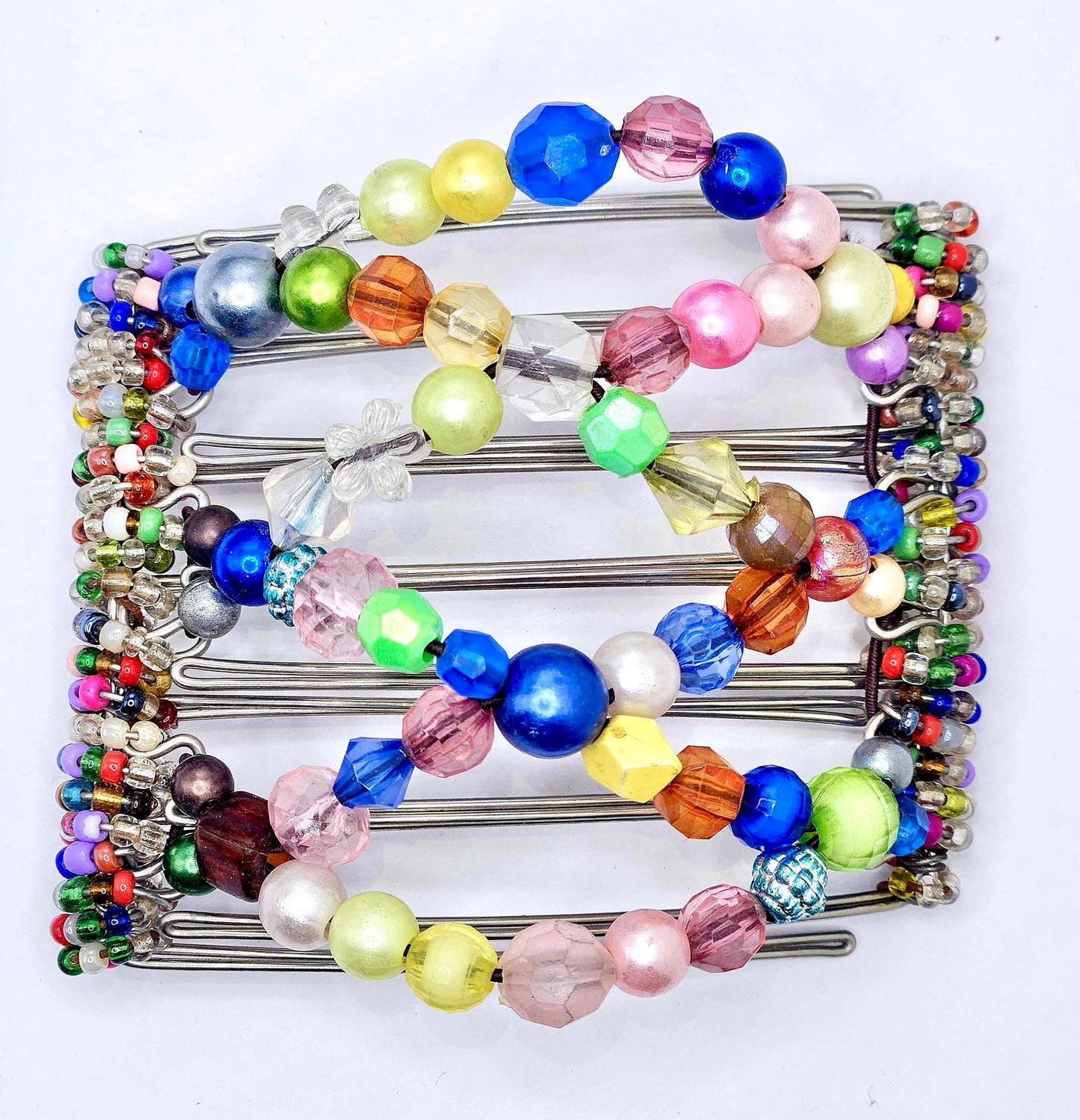 Medium 7 Tooth Hair Comb, Hair Clip, Rainbow, Jewel Tones, Multicolor, Hair Jewelry