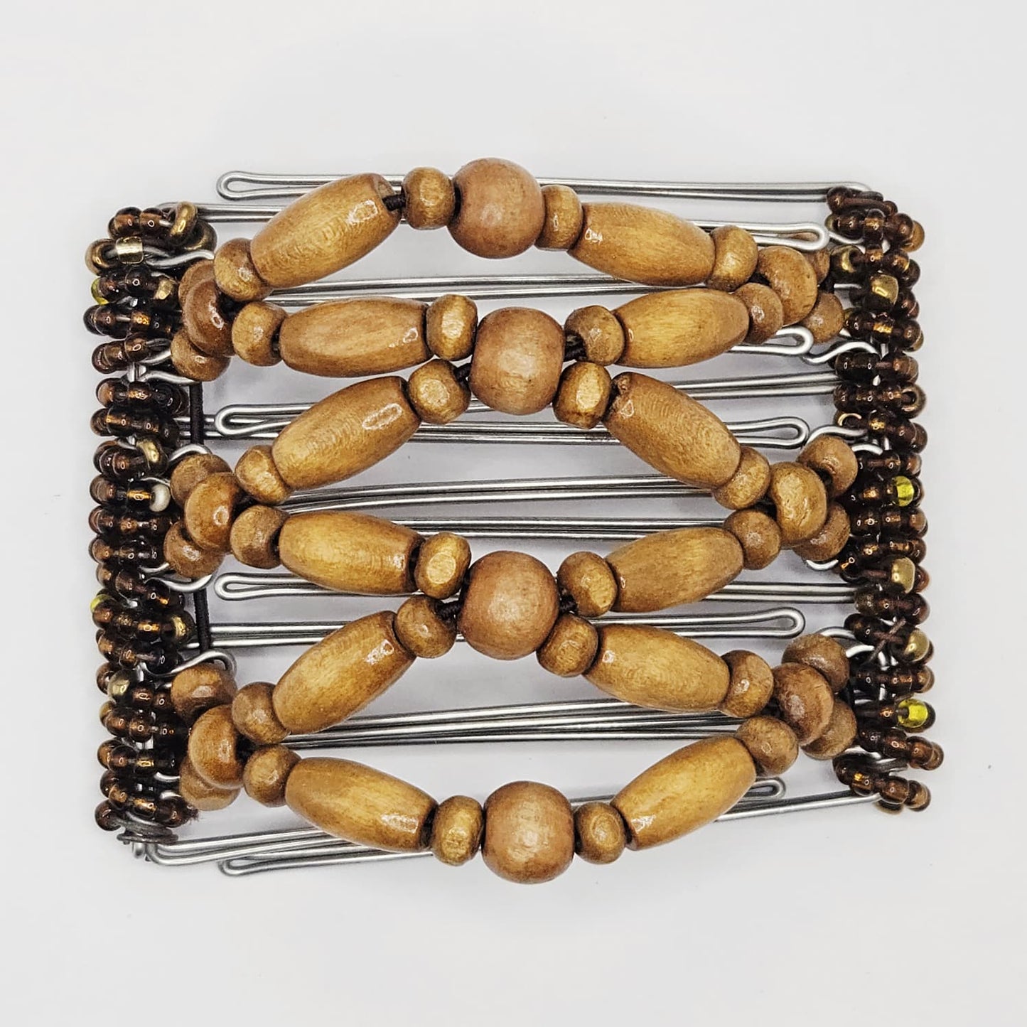 7 Tooth Medium Hair Comb, Clip, Light Brown, Blonde Wood, Neutral, Honey Blonde, Hair Accessories