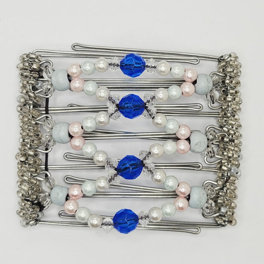 7 Tooth Medium Hair Comb, Pale Pink, Pale Blue, Medium Hair, Hair Accessory, Clip, Hair Pin