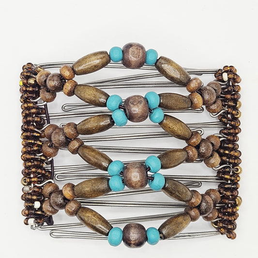 7 Tooth Medium Hair comb, Hair Barrette, Turquoise Blue, Earthy, Southwest Inspired, Hair Clips