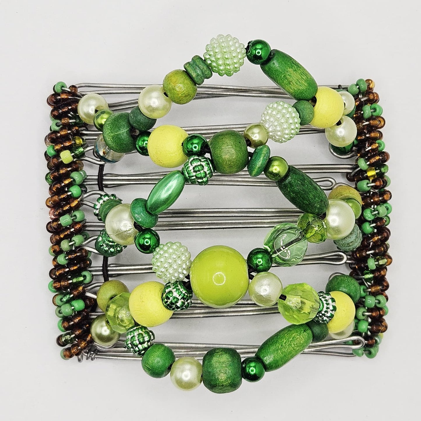 7 Tooth Medium Hair Comb, Key Lime, Green Mix, Light Green, Caribbean, Cruising, Green Lover