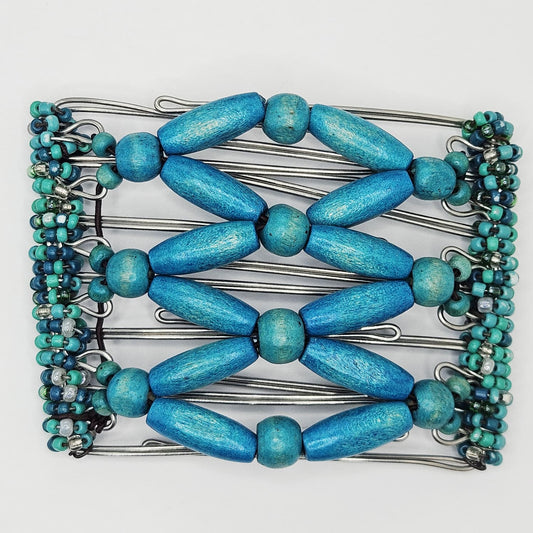 7 Tooth Medium Hair comb, Hair Barrette, Turquoise Blue, Earthy, Southwest Inspired, Gift for Her