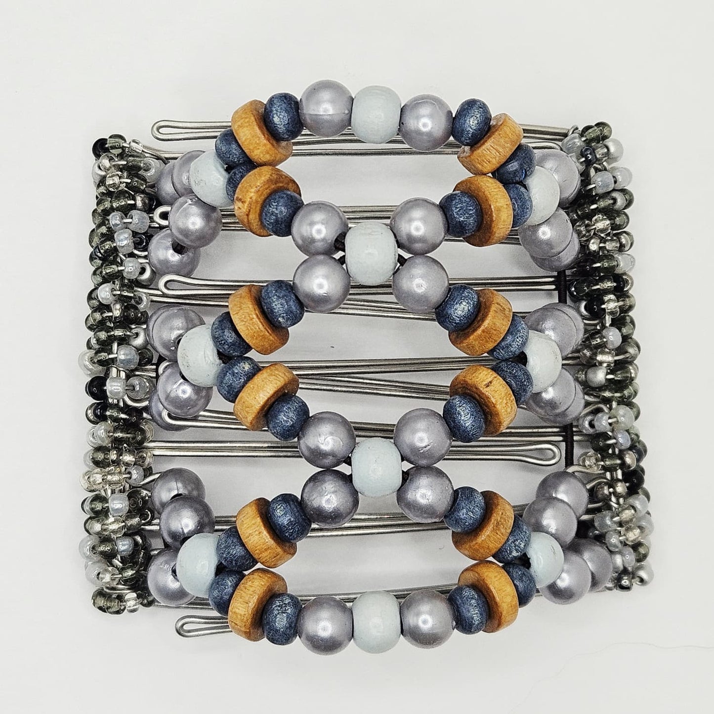 7 Tooth Medium Hair Comb, Blonde, Turquoise, Neutral, Earthy, Gunmetal, The Hair Jeweler