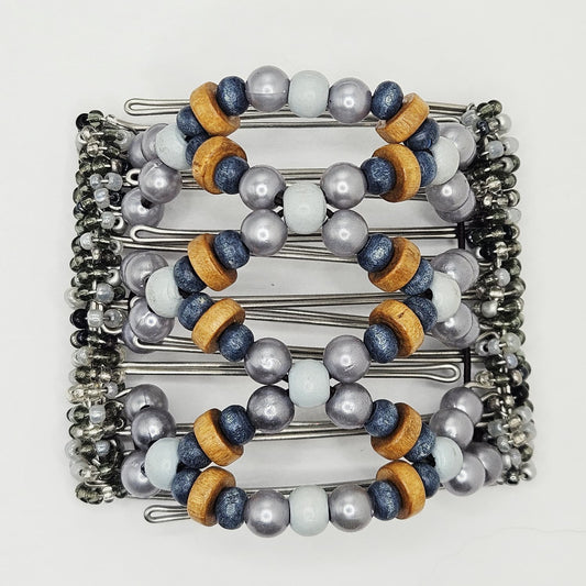 7 Tooth Medium Hair Comb, Blonde, Turquoise, Neutral, Earthy, Gunmetal, The Hair Jeweler