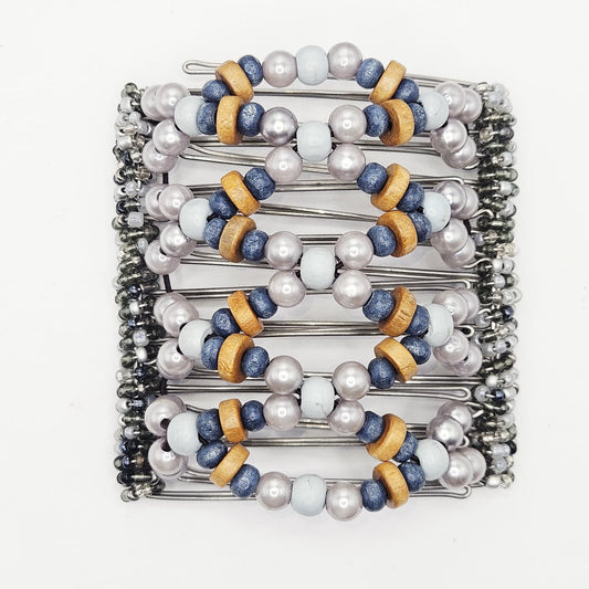 9 Tooth Large Hair comb, Blonde, Turquoise, Neutral, Earthy, Gunmetal, The Hair Jeweler