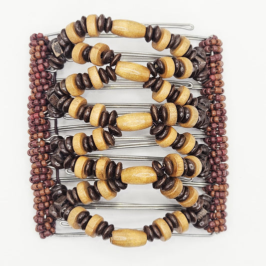 9 Tooth Large Hair comb, Clip, Light and Dark Brown, Blonde Wood, Neutral, Honey Blonde, Hair Things