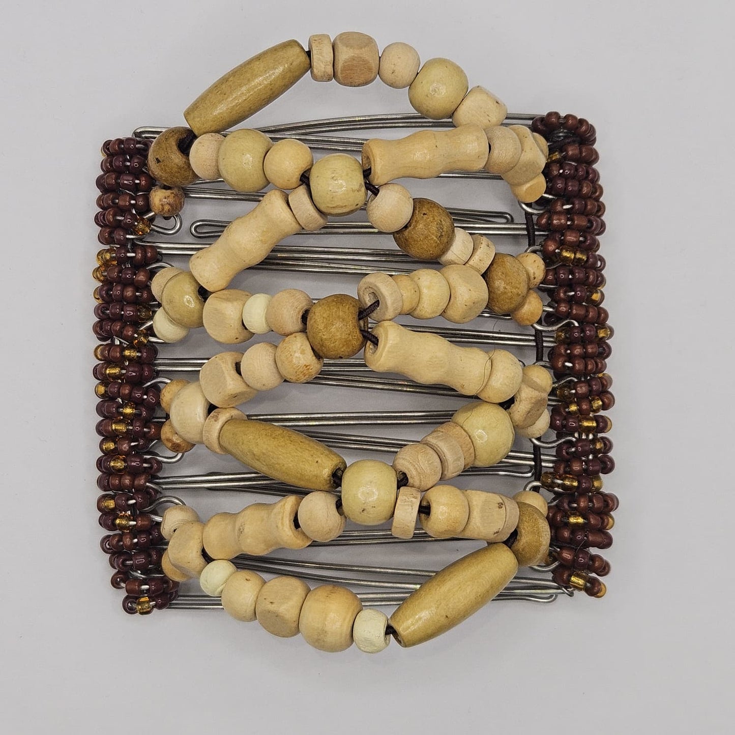 9 Tooth Large Hair comb, Light Brown Wood, Blonde, Unisex, Plain, Understated, Minimalist