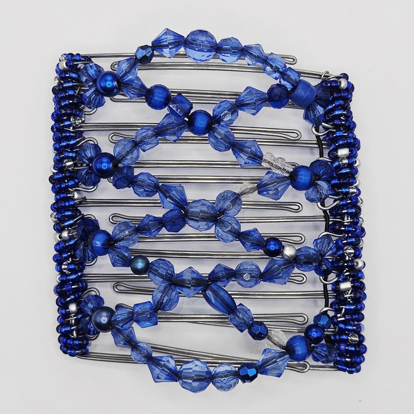 9 Tooth Large Hair comb, Hair Clip, Royal Blue Chunky Mix, Shades of Blue, Hair Things, Gifts for Her