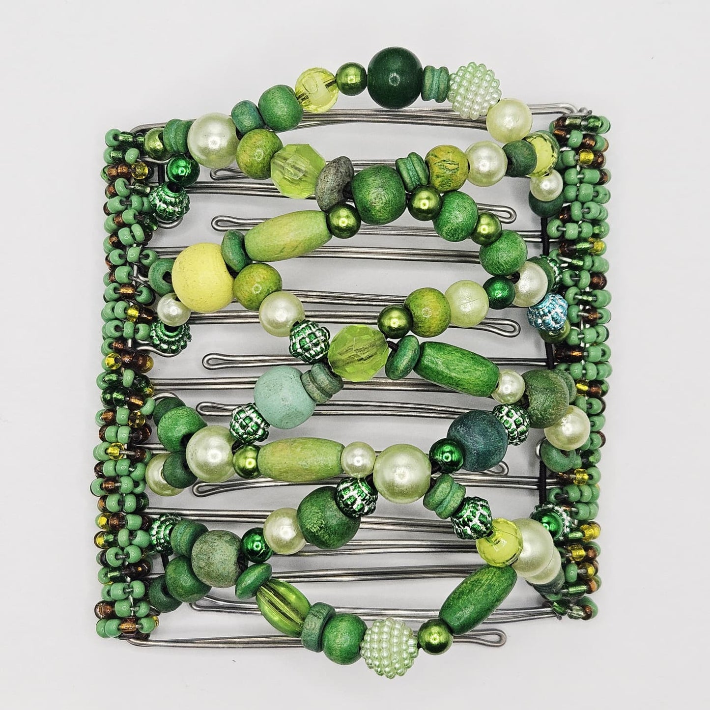 9 Tooth Large Hair comb,, Key Lime, Green Mix, Light Green, Caribbean, Cruising, Green Lover