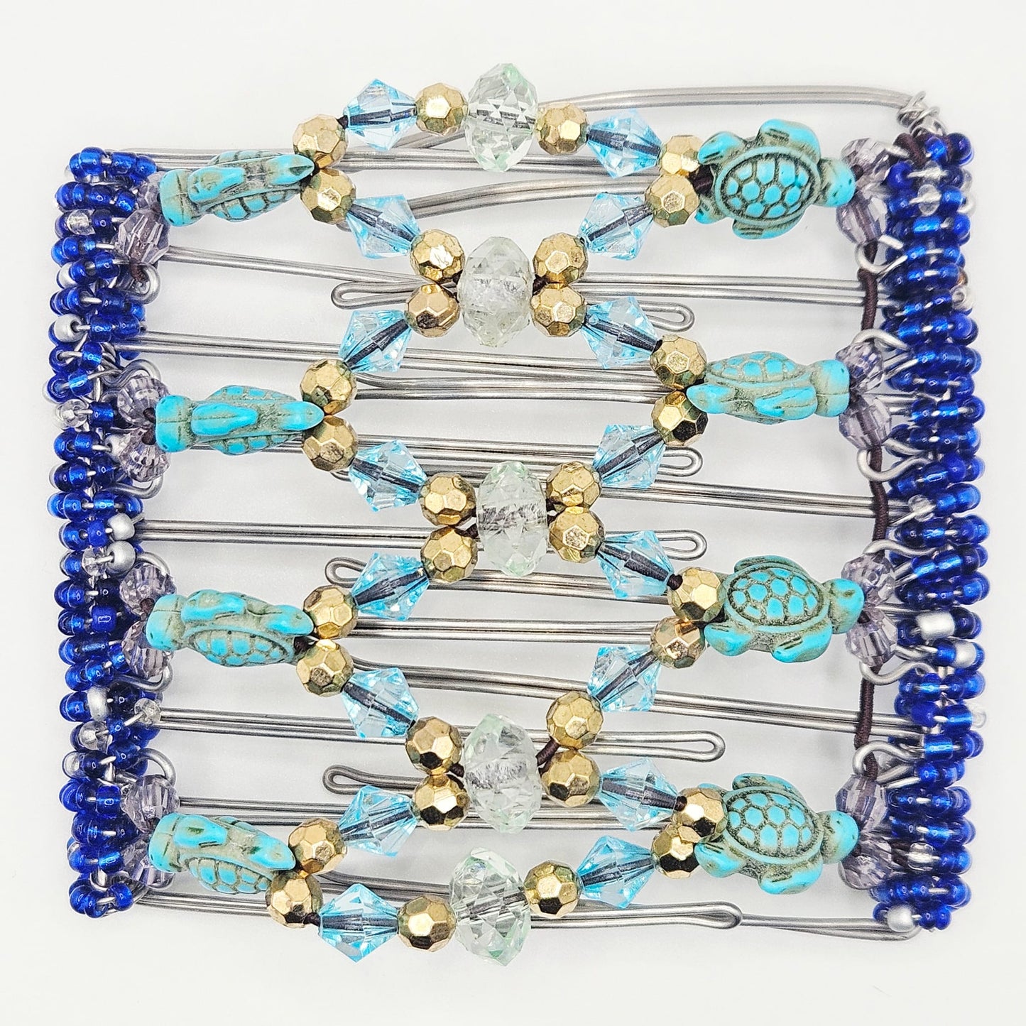 9 Tooth Large hair comb, Turtles and shine !!