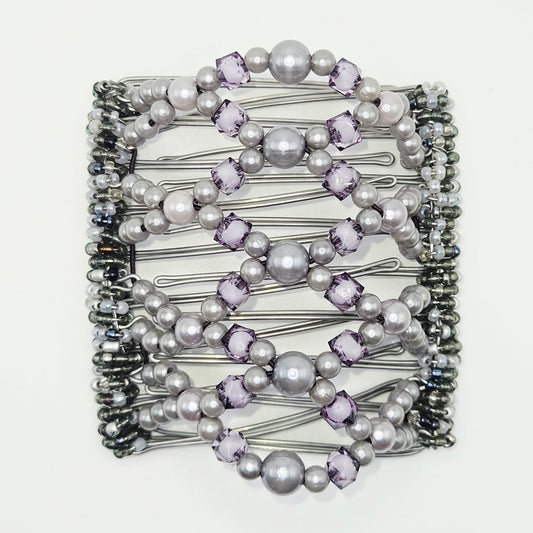 9 Tooth Large Hair comb by The Hair Jeweler Inc,, Gunmetal, Grey, Gray, Best Seller, The Hair Jeweler, Hair Ties