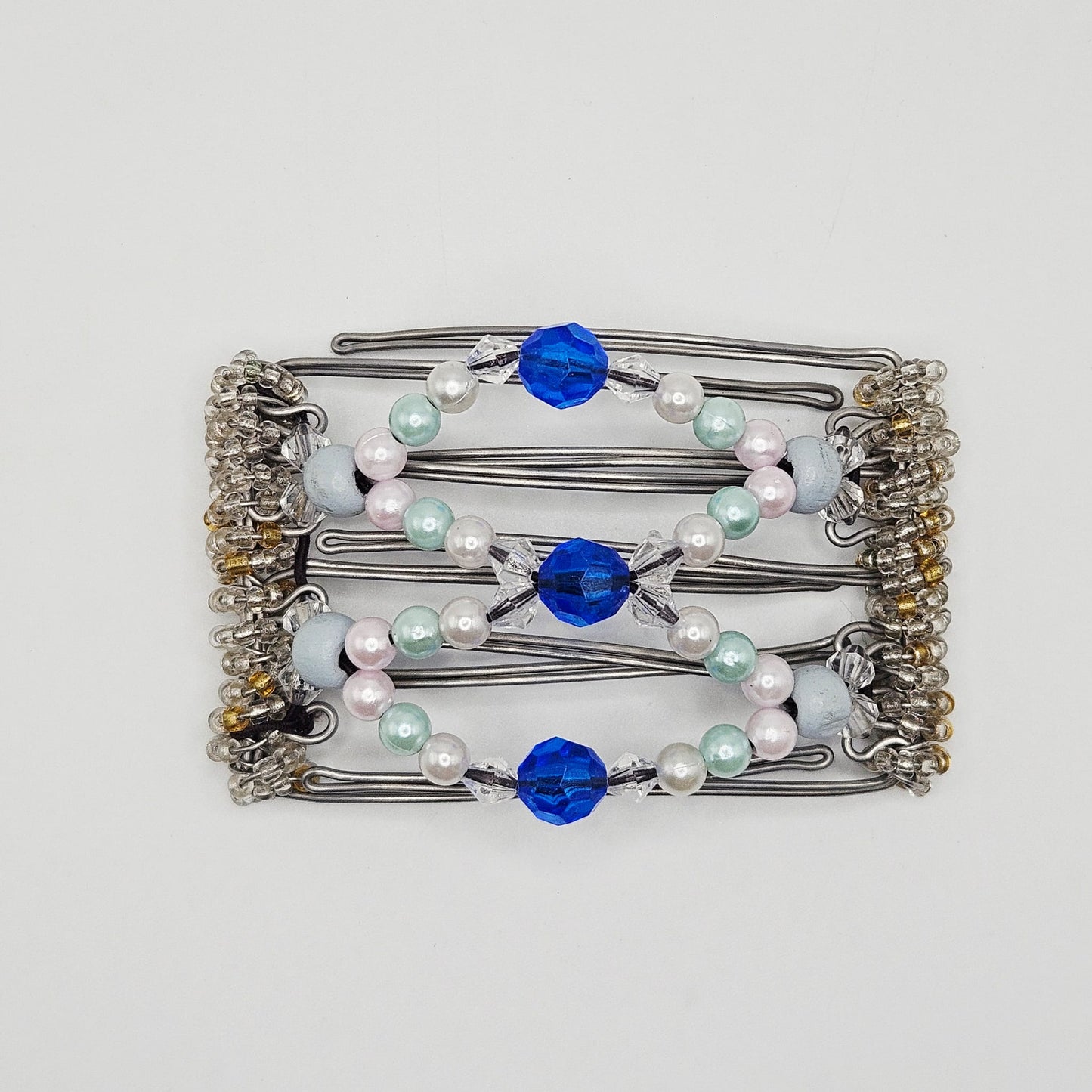 5 Tooth Small hair comb by The Hair Jeweler Inc., Pale Pink, Pale Blue, Hair Accessory, Clip, Hair Pin
