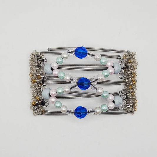 5 Tooth Small hair comb by The Hair Jeweler Inc., Pale Pink, Pale Blue, Hair Accessory, Clip, Hair Pin