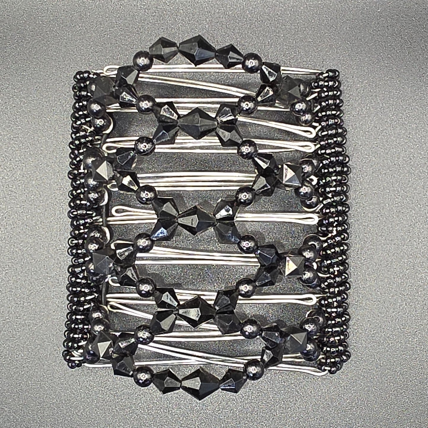 9 Tooth Large Hair comb by The Hair Jeweler Inc. Black neutral, shiny and profesional