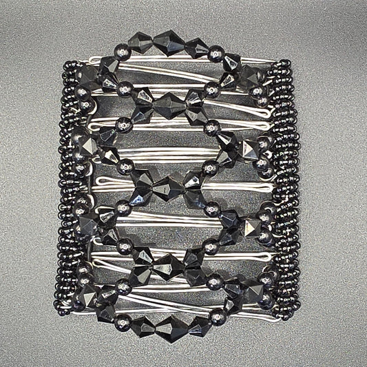9 Tooth Large Hair comb by The Hair Jeweler Inc. Black neutral, shiny and profesional